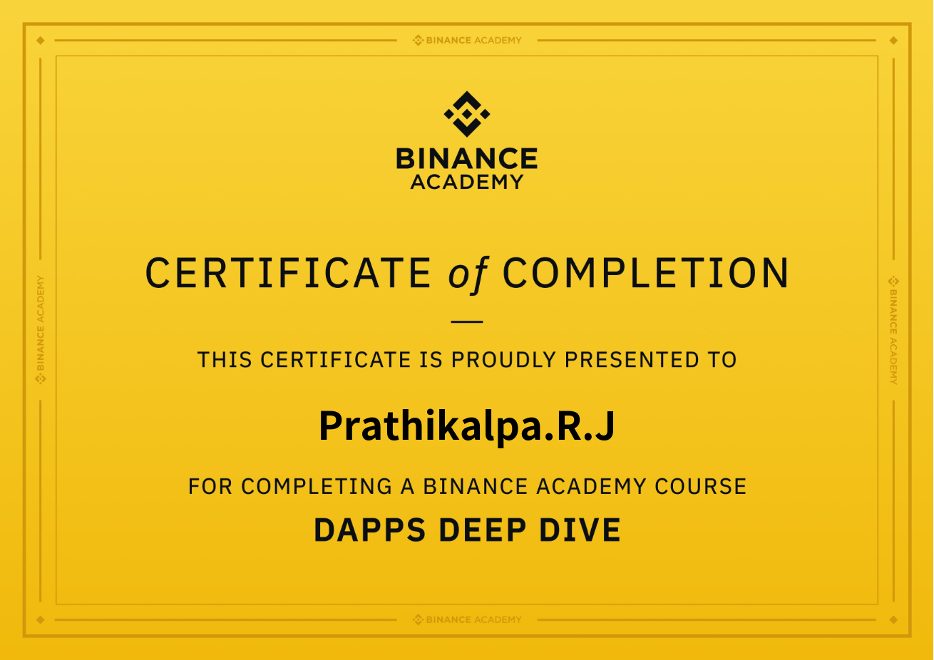 DApps Deep Dive Certificate